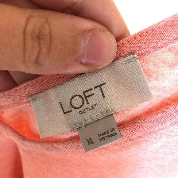 Loft Outlet EUC Women's Pink Sleeveless Tank Size XL - Picture 2 of 6